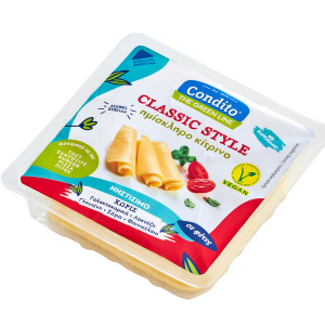 VEGAN CLASSIC STYLE ΗΜΙΣΚΛΗΡΟ ΚΙΤΡΙΝΟ ΣΕ ΦΕΤΕΣ 200g